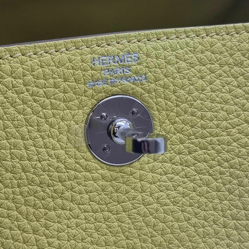 【包稅】HERMES [迷你] Lindy Clemence 青檸香櫞手提包-2