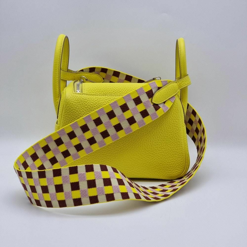 【包稅】HERMES [迷你] Lindy Clemence 青檸香櫞手提包-3