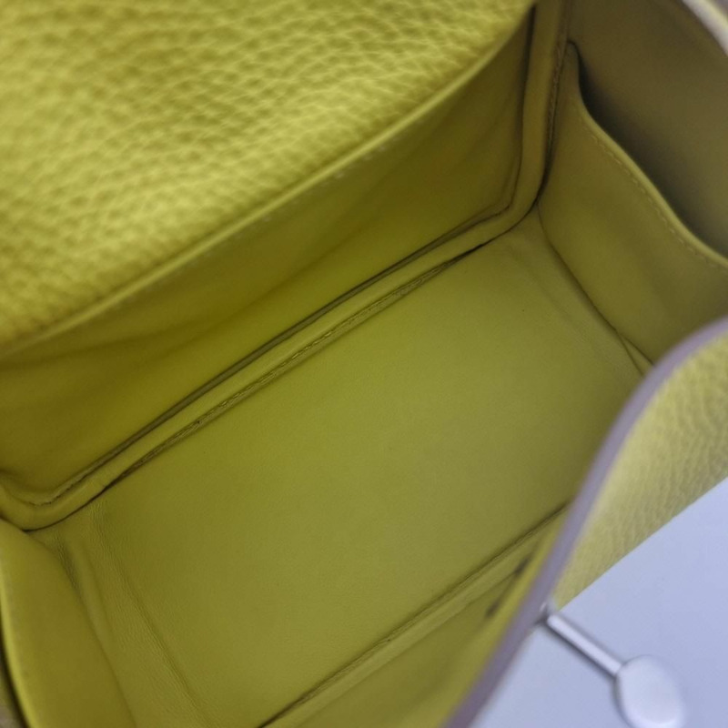 【包稅】HERMES [迷你] Lindy Clemence 青檸香櫞手提包-6