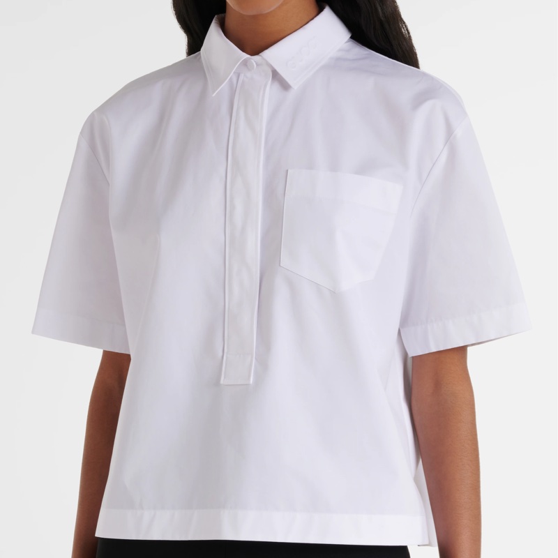 Gucci 壓花棉府綢襯衫-14