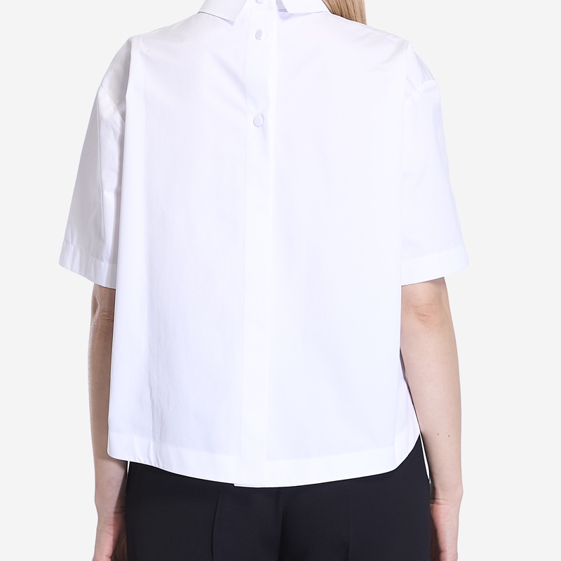 Gucci 壓花棉府綢襯衫-15