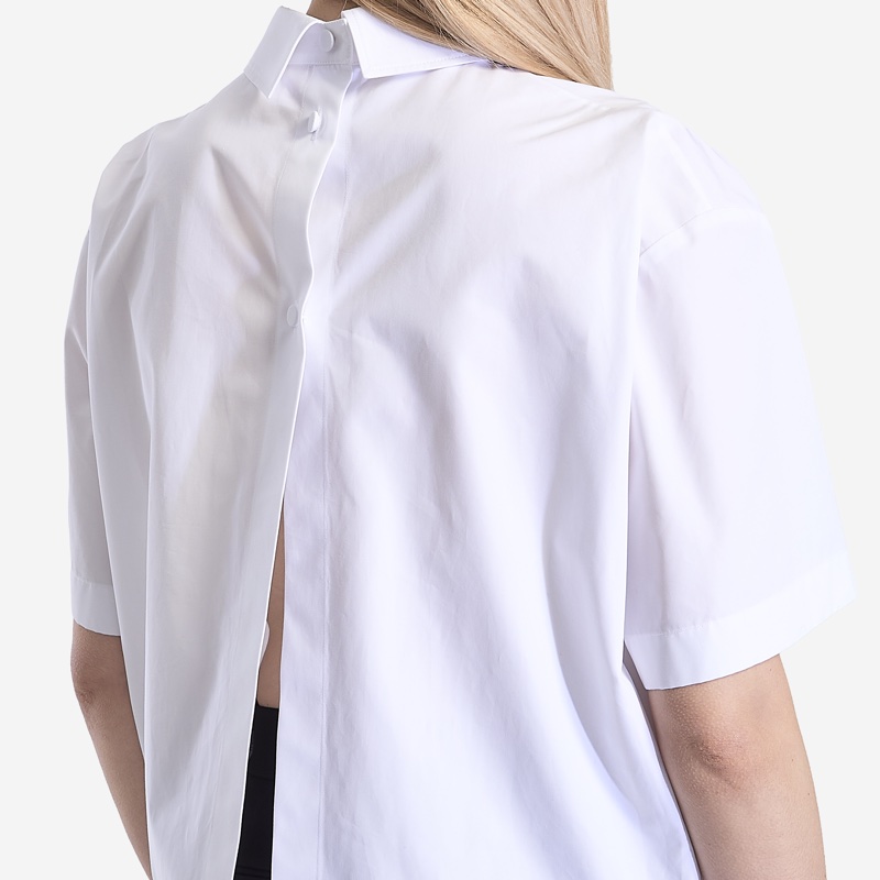 Gucci 壓花棉府綢襯衫-16