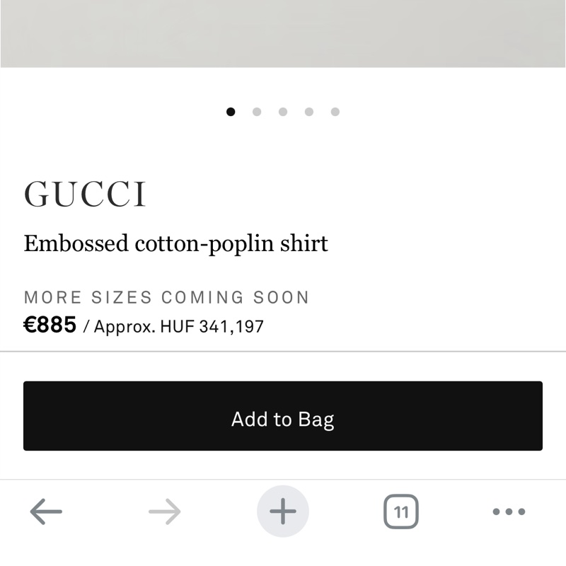 Gucci 壓花棉府綢襯衫-20