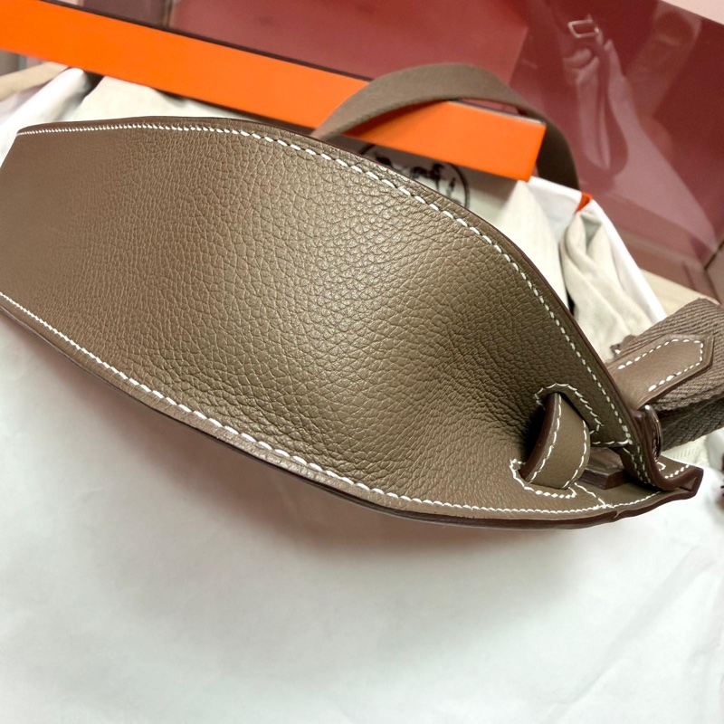 Hermes mini jypsiere 18大象灰銀釦 evercolor皮 W刻-5