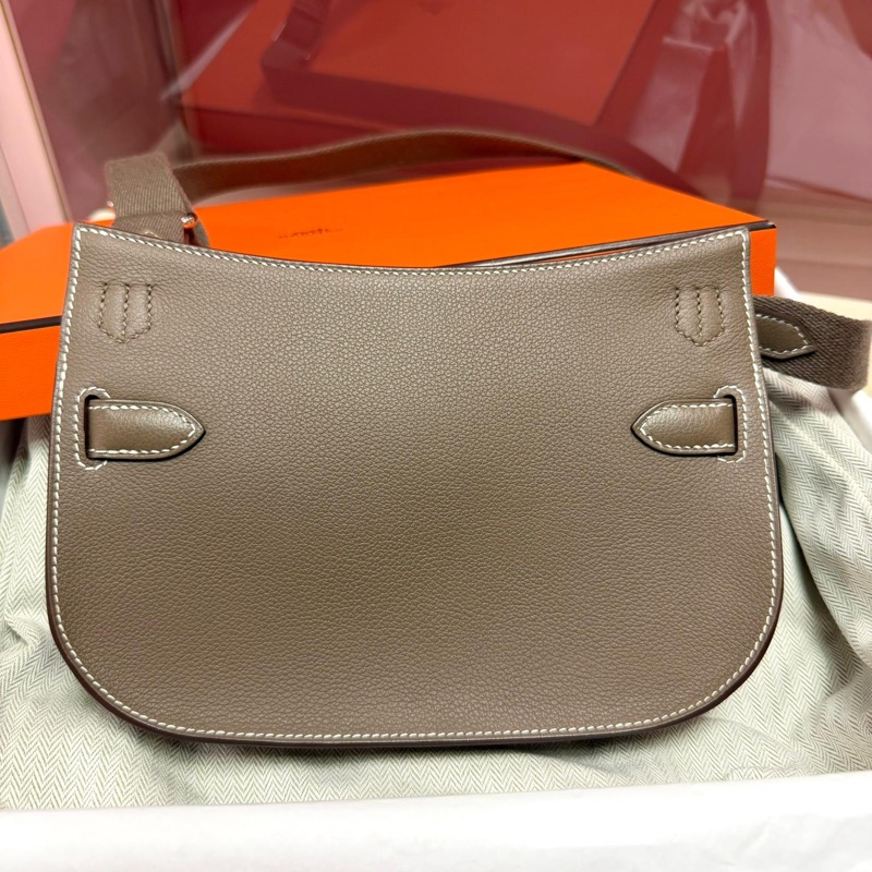 Hermes mini jypsiere 18大象灰銀釦 evercolor皮 W刻-9