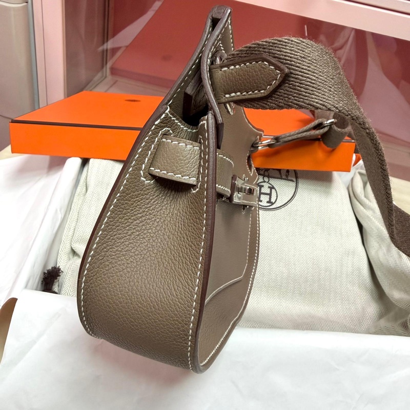 Hermes mini jypsiere 18大象灰銀釦 evercolor皮 W刻-13
