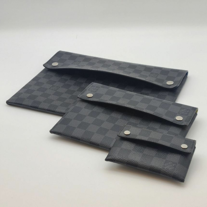 【包稅】LOUIS VUITTON Damier Alpha 三重手袋手拿包-6