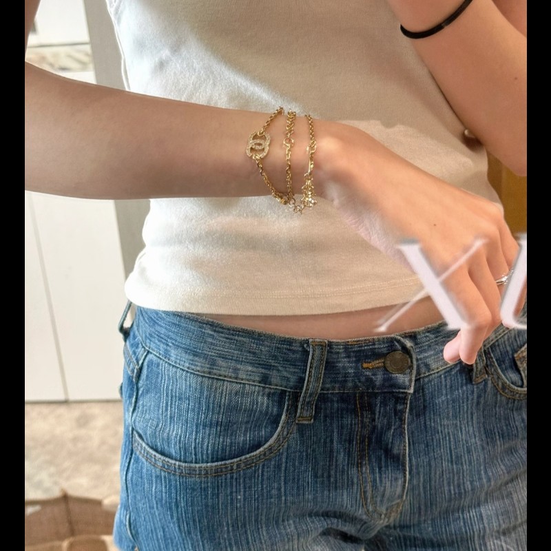 Chanel 香奈兒 經典雙C 滿鑽星星 垂墜晶鑽 鎖骨鍊 項鍊-4