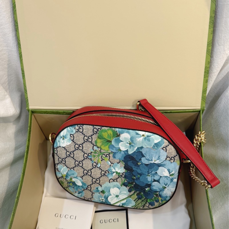 GUCCI花卉鏈條斜背包-0