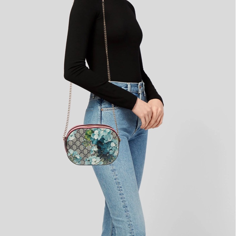 GUCCI花卉鏈條斜背包-5