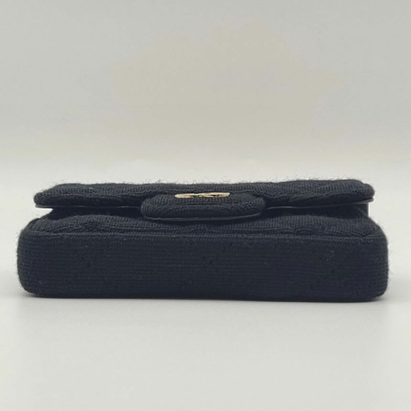 【包稅】CHANEL CC Logo 迷你鏈條腰包 黑金-8