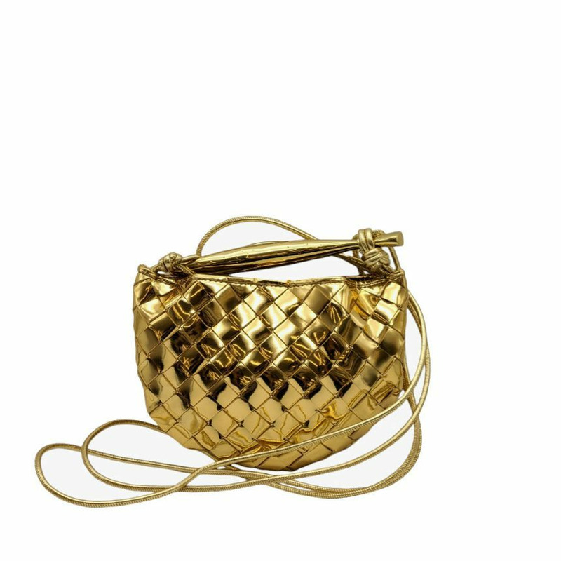 【包稅】BOTTEGA VENETA 全新未使用迷你沙丁魚肩包 金色-4