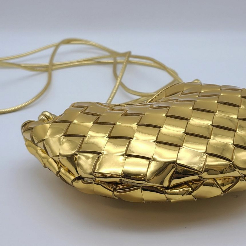 【包稅】BOTTEGA VENETA 全新未使用迷你沙丁魚肩包 金色-8