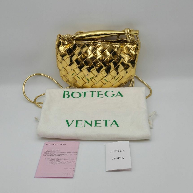 【包稅】BOTTEGA VENETA 全新未使用迷你沙丁魚肩包 金色-10