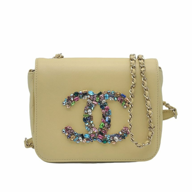 【包稅】CHANEL CC Logo 黃色季節限定包-4