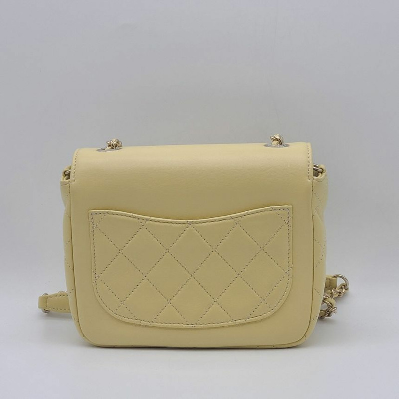 【包稅】CHANEL CC Logo 黃色季節限定包-6
