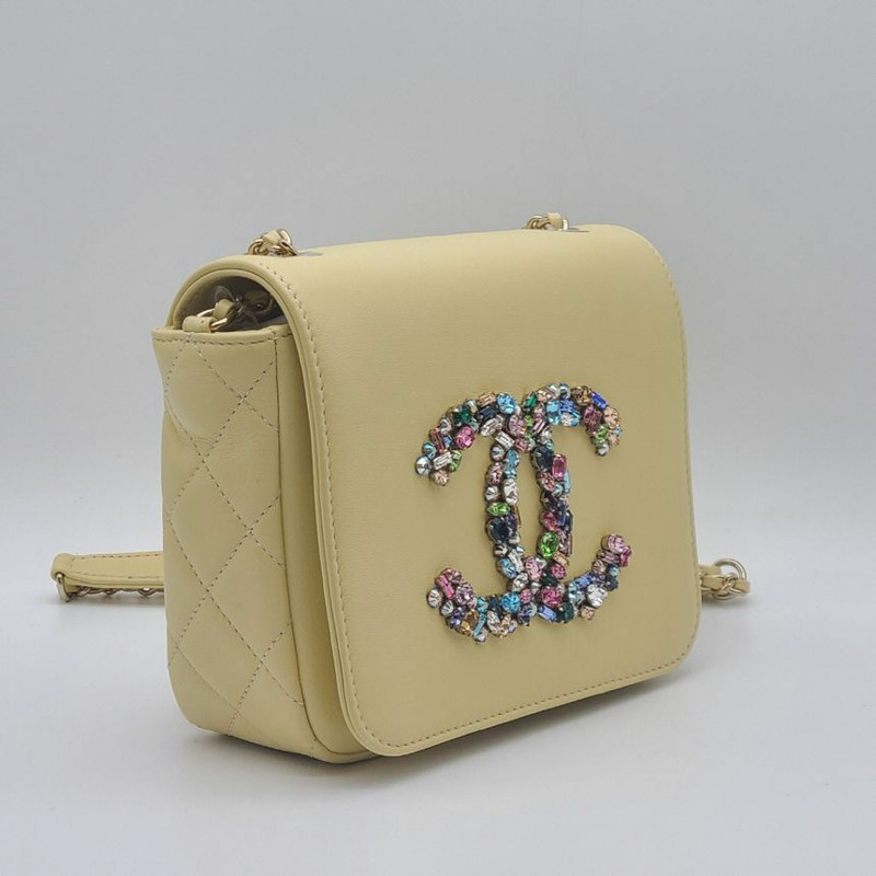 【包稅】CHANEL CC Logo 黃色季節限定包-7