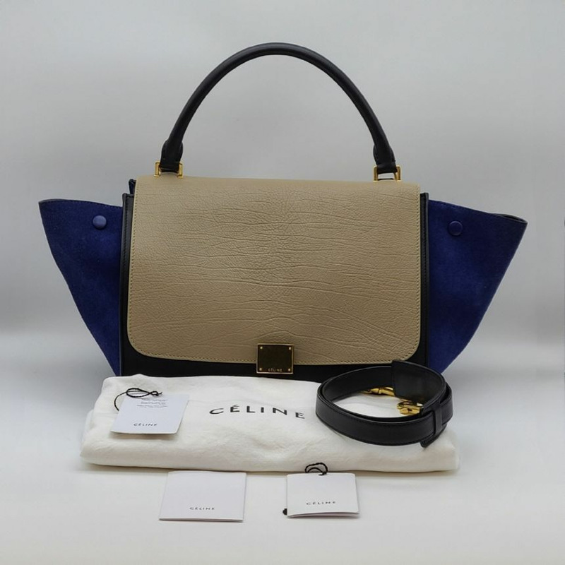【包稅】CELINE 梯形翻蓋手提包-10