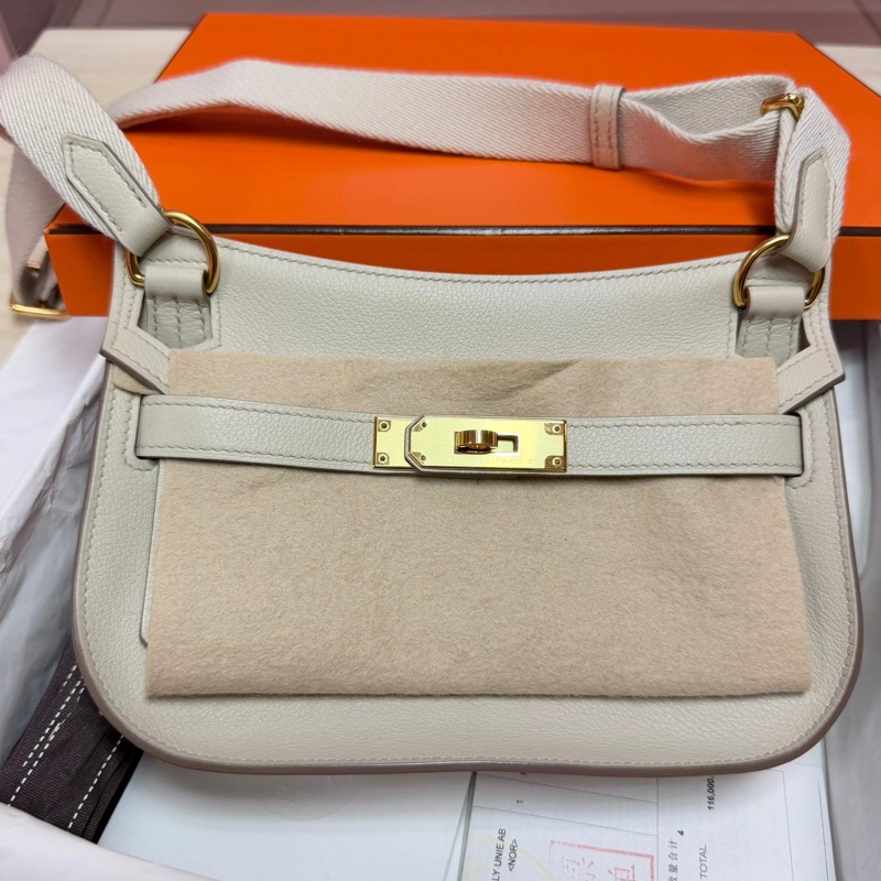 Hermes mini jypsiere 8L冰川灰金釦 evercolor皮/B刻-1