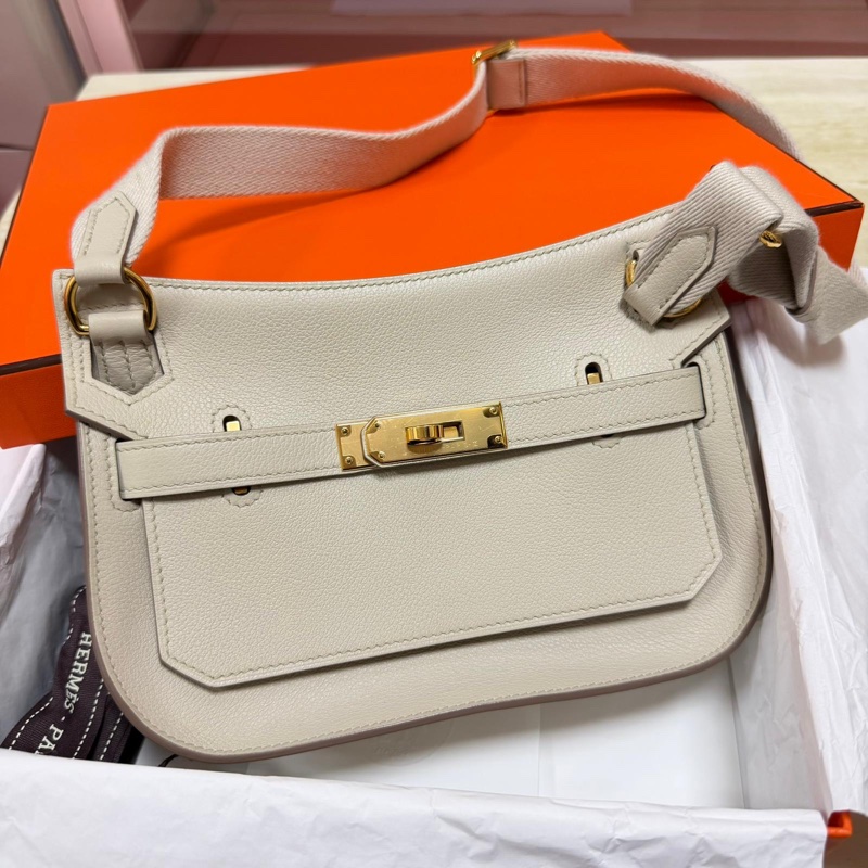 Hermes mini jypsiere 8L冰川灰金釦 evercolor皮/B刻-9