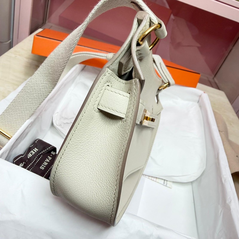 Hermes mini jypsiere 8L冰川灰金釦 evercolor皮/B刻-16