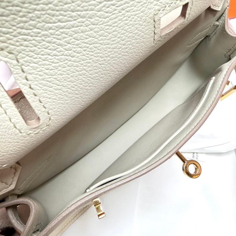 Hermes mini jypsiere 8L冰川灰金釦 evercolor皮/B刻-17