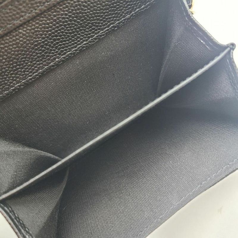 【包稅】CHANEL CC鑽石鏈條皮夾卡包斜背包-9