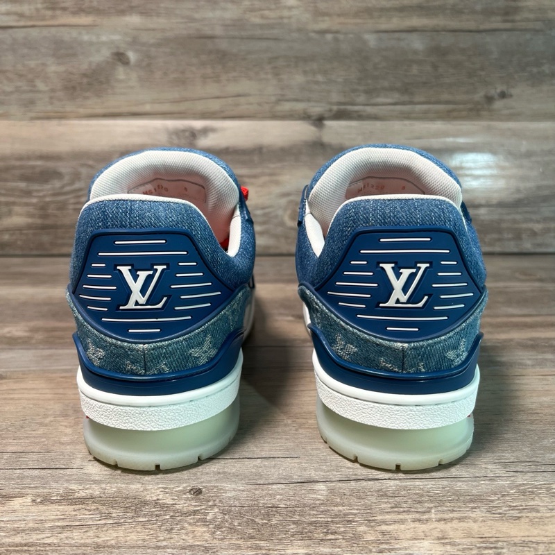 Louis Vuitton LV Trainer 藍牛仔 滿印 40碼 97新-6