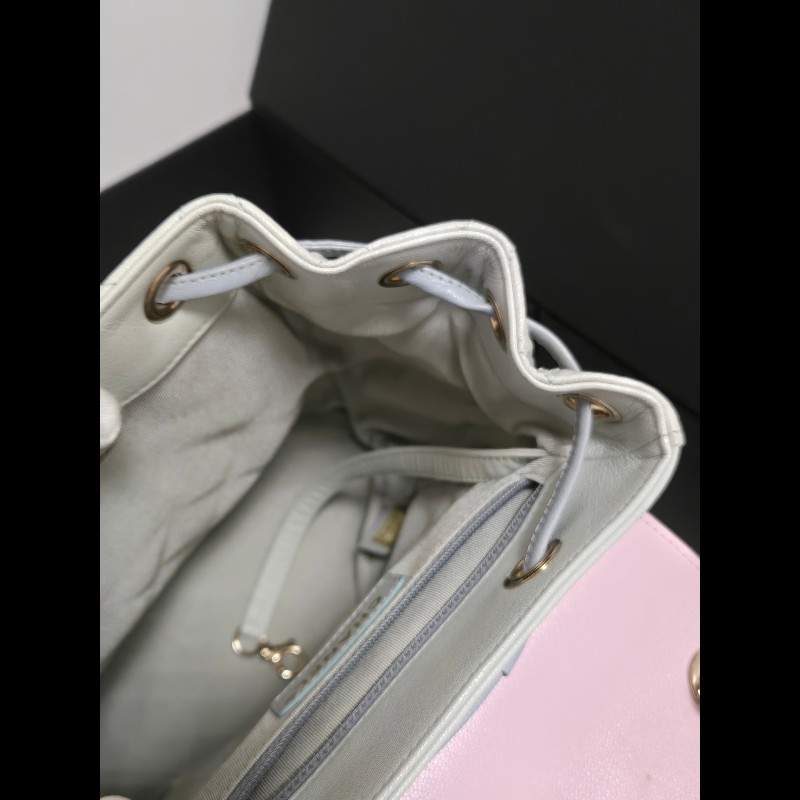 Chanel 香奈兒 Duma 夢幻馬卡龍拼色 菱格紋後背包-16