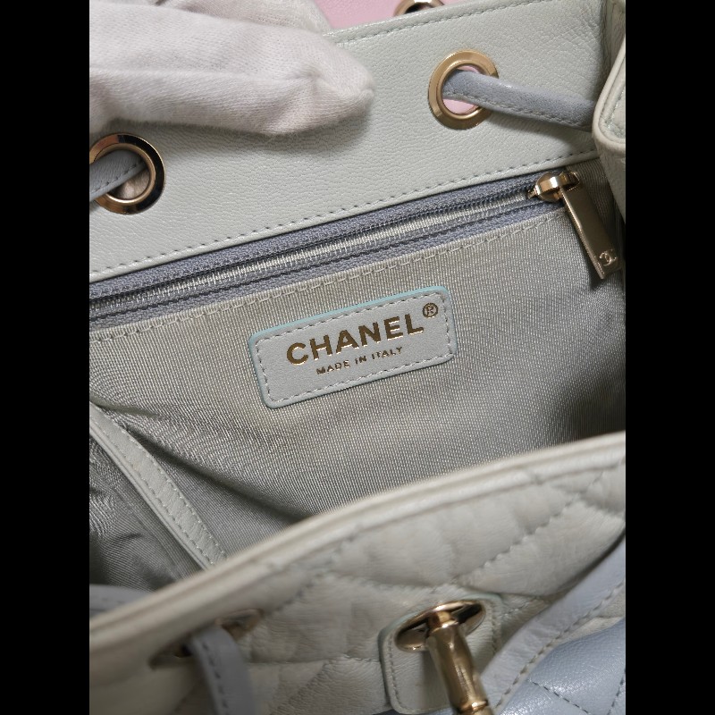 Chanel 香奈兒 Duma 夢幻馬卡龍拼色 菱格紋後背包-18