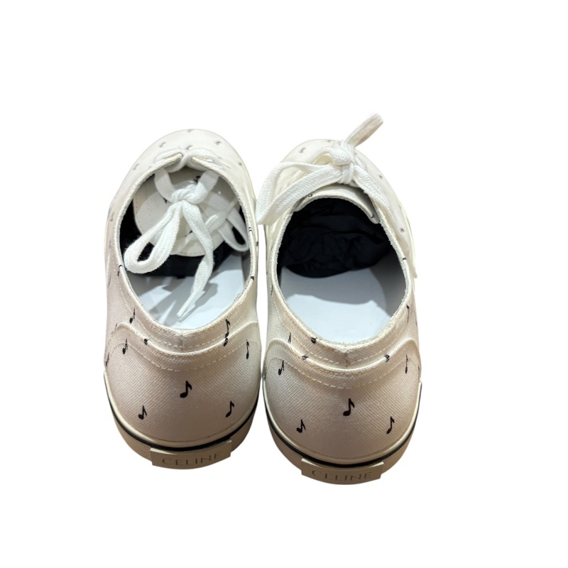 【美收精品】CELINE 白色音符休閒鞋 4-707-2