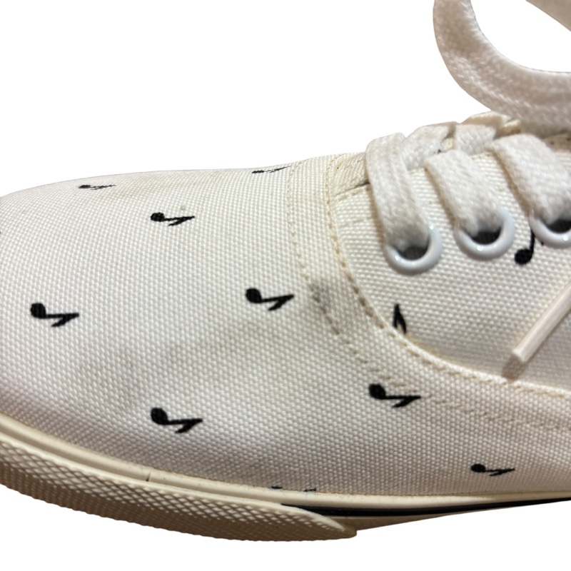 【美收精品】CELINE 白色音符休閒鞋 4-707-5