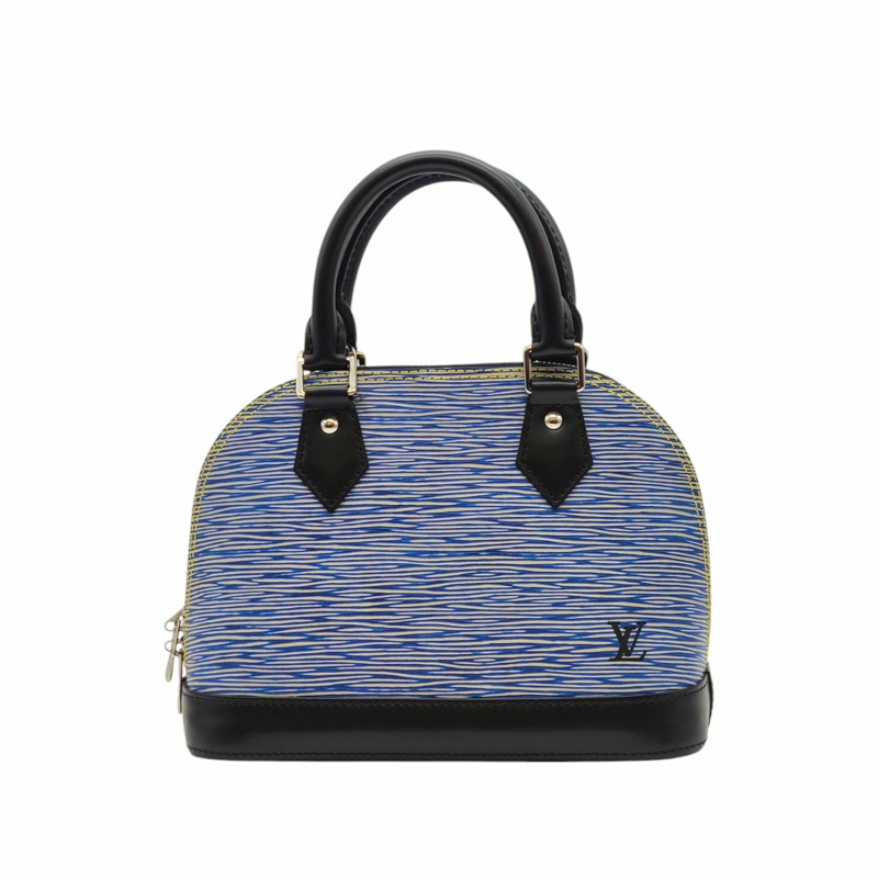 【包稅】LOUIS VUITTON 全新未使用 Épi Alma BB 藍色手提斜背包-0