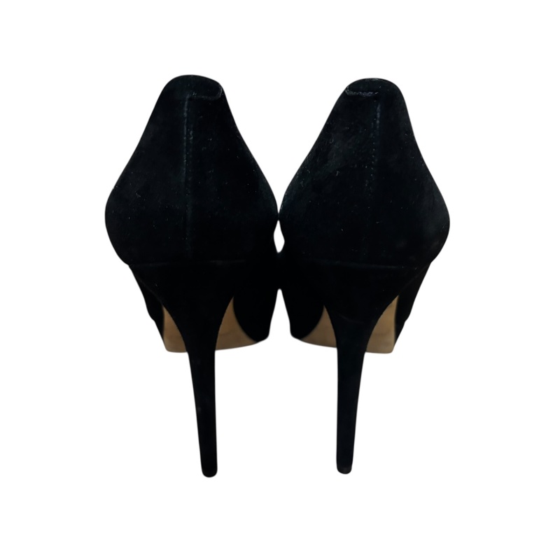 【美收精品】JIMMY CHOO 黑色絨布細高跟鞋 4-709-3