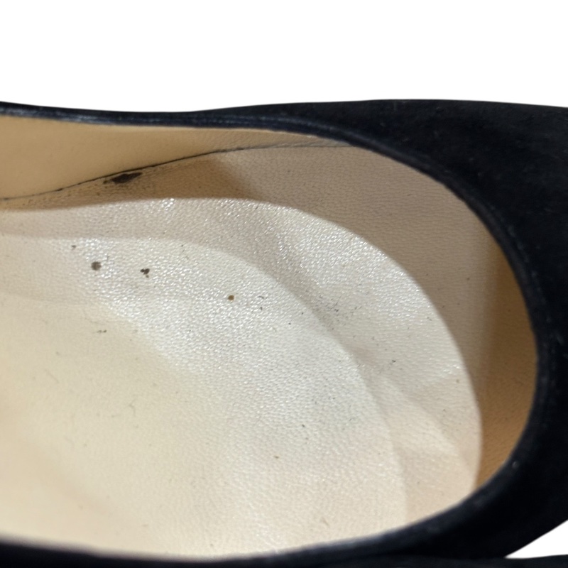 【美收精品】JIMMY CHOO 黑色絨布細高跟鞋 4-709-8