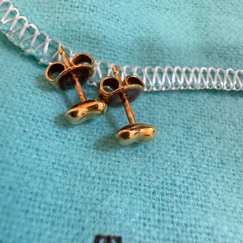 Tiffany 蒂芬妮18K金相思豆耳環