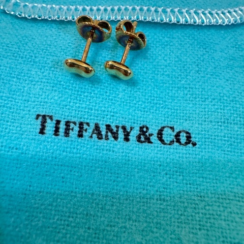 Tiffany 蒂芬妮18K金相思豆耳環