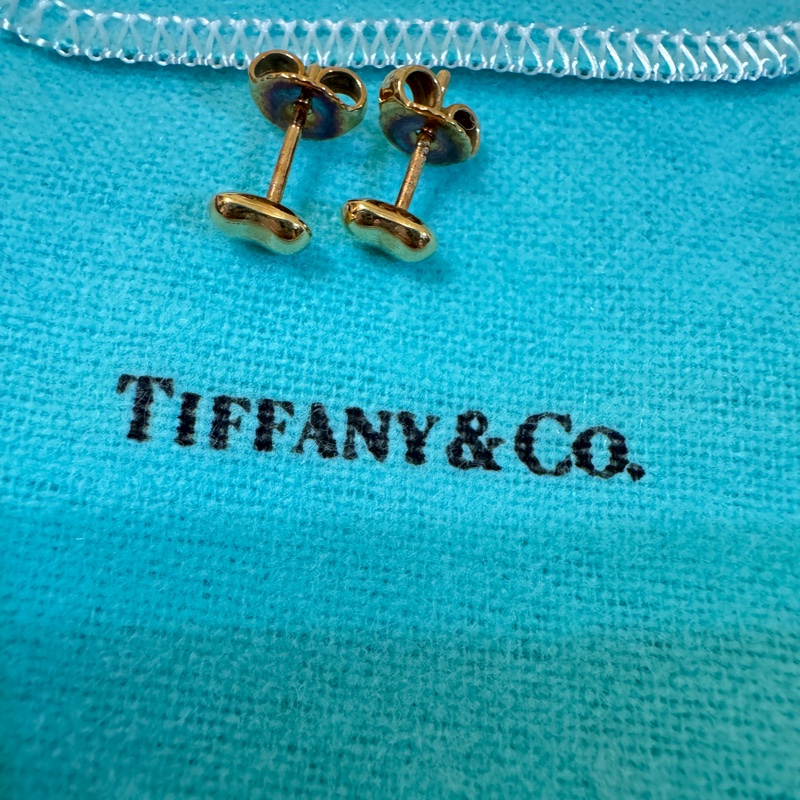 Tiffany 蒂芬妮18K金相思豆耳環-0