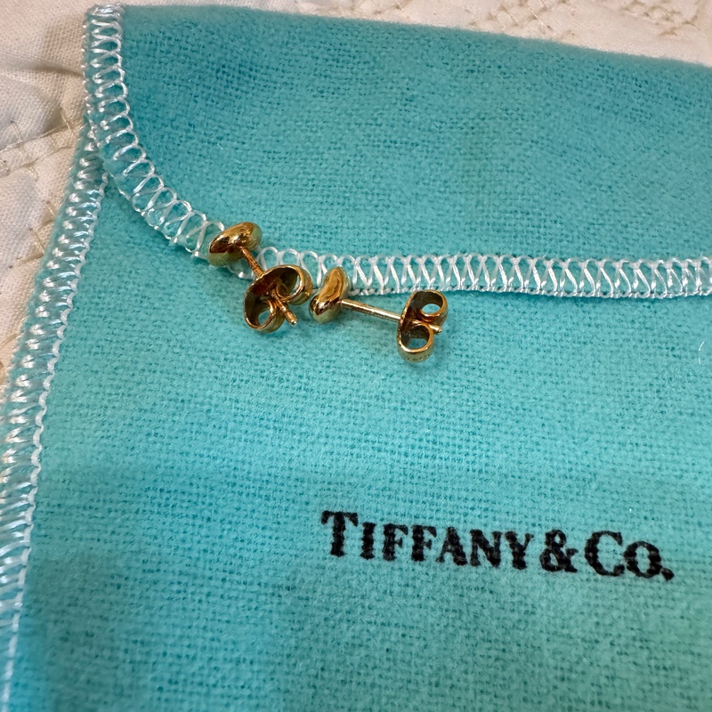 Tiffany 蒂芬妮18K金相思豆耳環-1