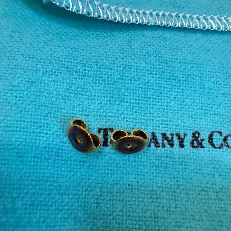 Tiffany 蒂芬妮18K金相思豆耳環-7