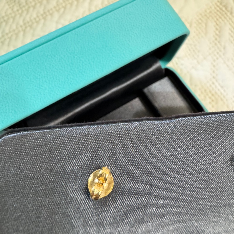 Tiffany 蒂芬妮18K金相思豆耳環 耳釘-2