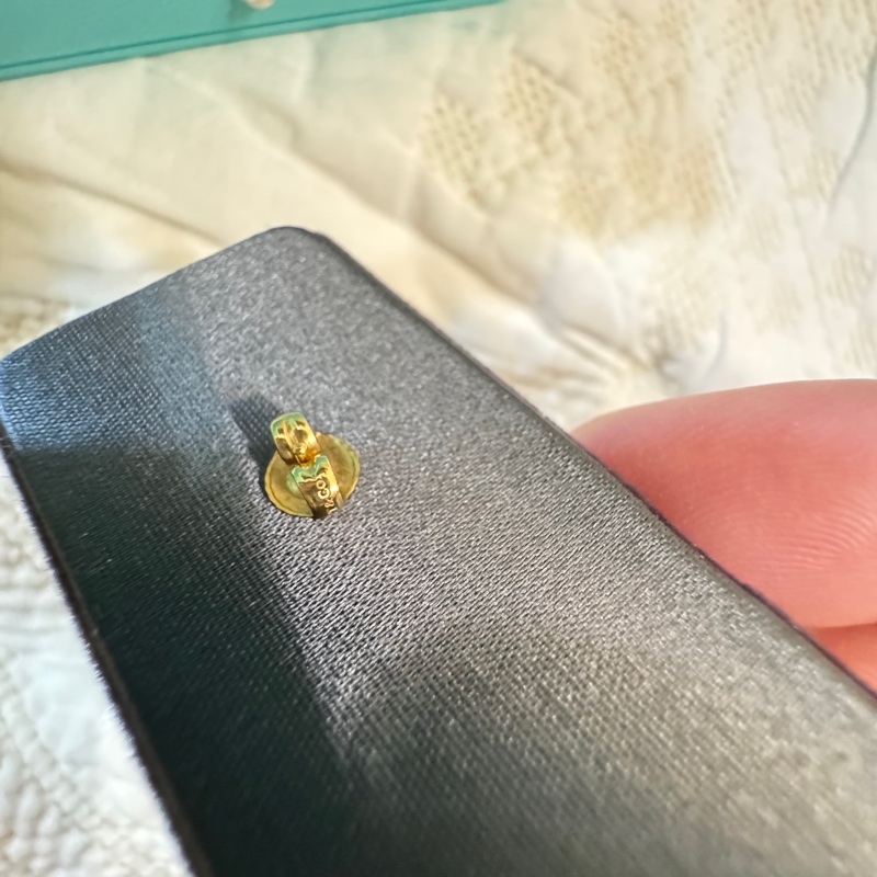 Tiffany 蒂芬妮18K金相思豆耳環 耳釘-6