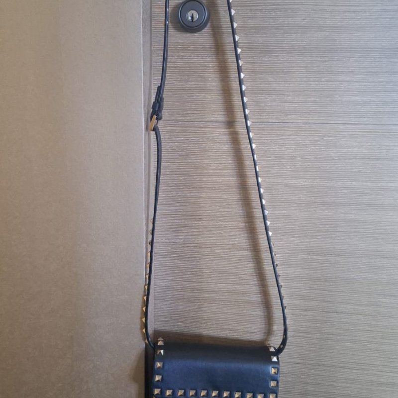 Valentino 范倫鐵諾 經典鉚釘 rockstud 小側背皮包 肩包 全新-7