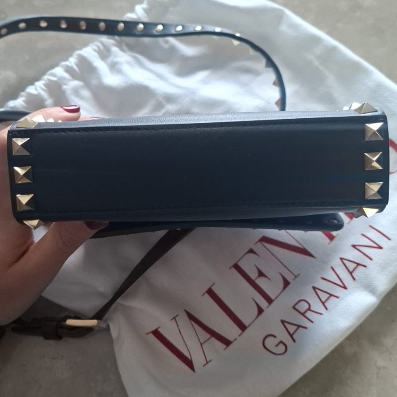Valentino 范倫鐵諾 經典鉚釘 rockstud 小側背皮包 肩包 全新-12