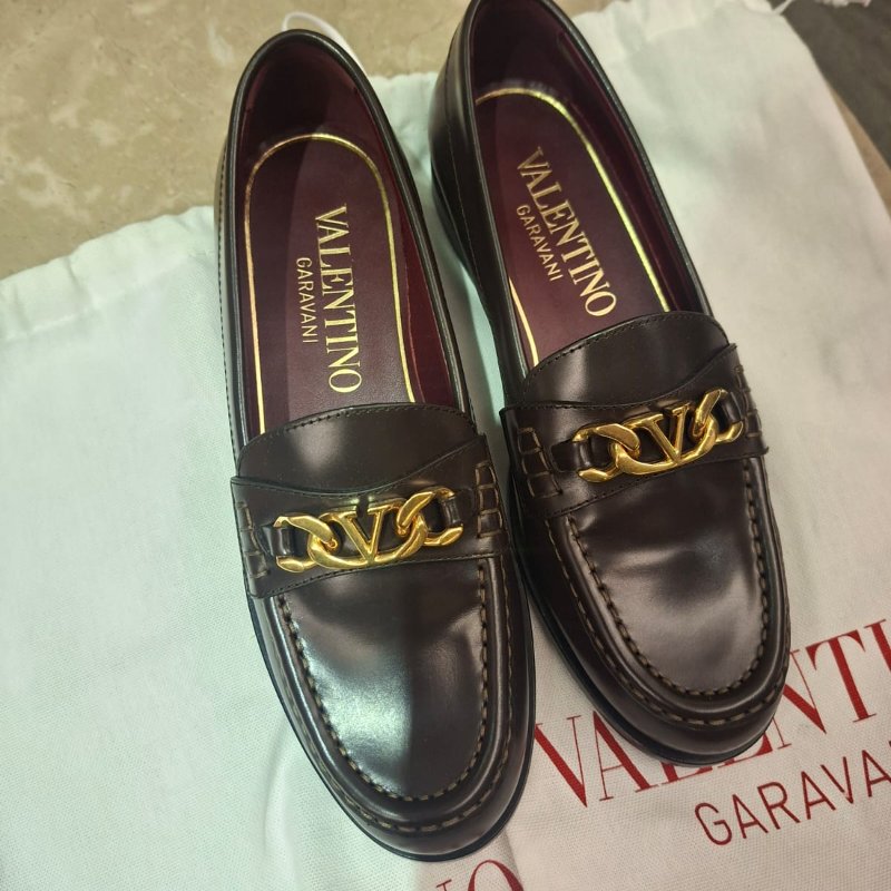 Valentino范倫鐵諾 牛津鞋/樂福鞋/mocassini 女鞋 歐洲尺寸37.5  深咖啡色-0