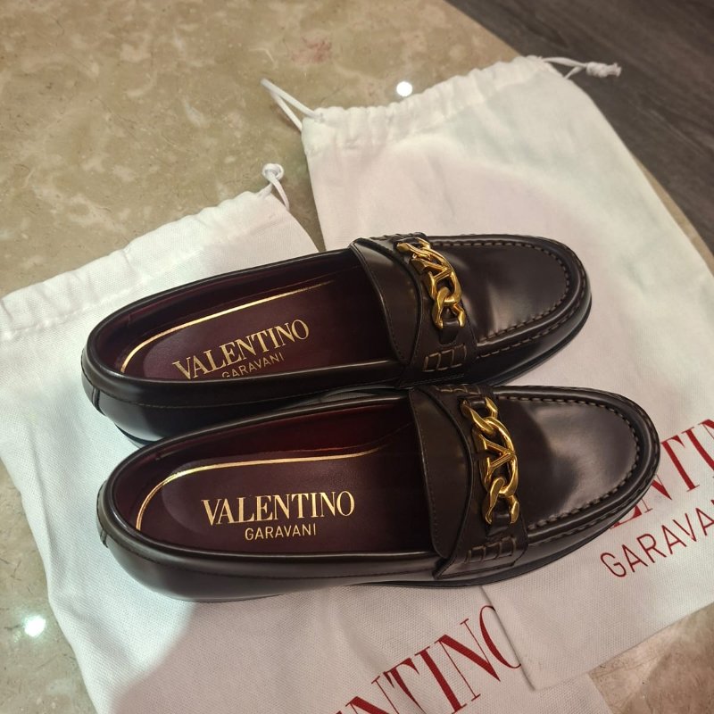 Valentino范倫鐵諾 牛津鞋/樂福鞋/mocassini 女鞋 歐洲尺寸37.5  深咖啡色-3