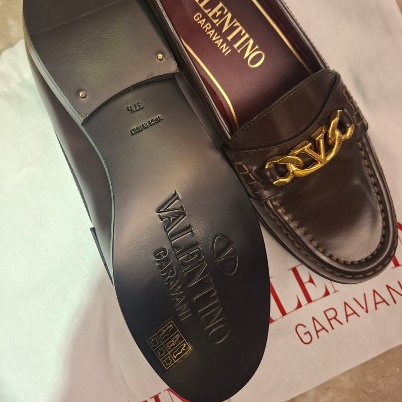 Valentino范倫鐵諾 牛津鞋/樂福鞋/mocassini 女鞋 歐洲尺寸37.5  深咖啡色-7