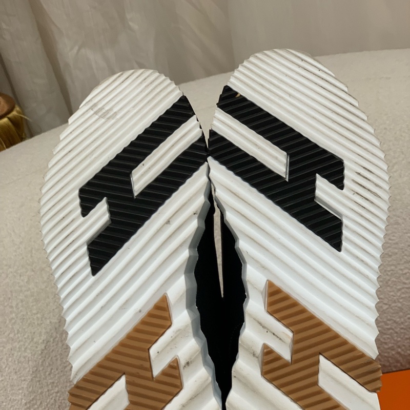 97新HERMES愛馬仕 Bouncing 皮革 系帶圓頭 低幫 生活休閒鞋 男款 黑色 尺寸:35碼-6