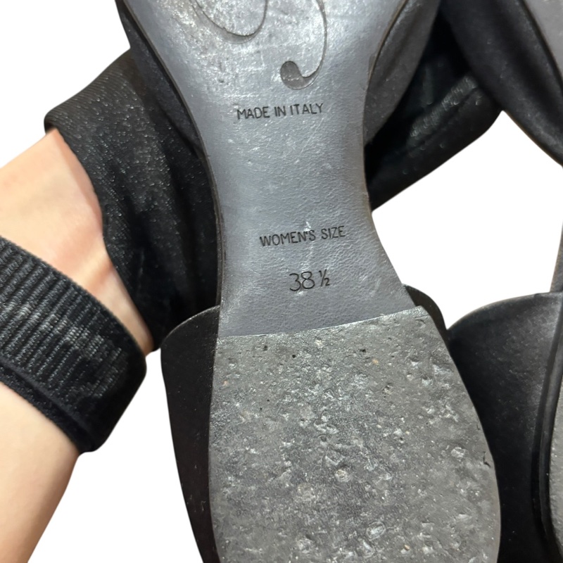 【美收精品】ROGER VIVIER 黑色鑲鑽涼鞋 4-725-7