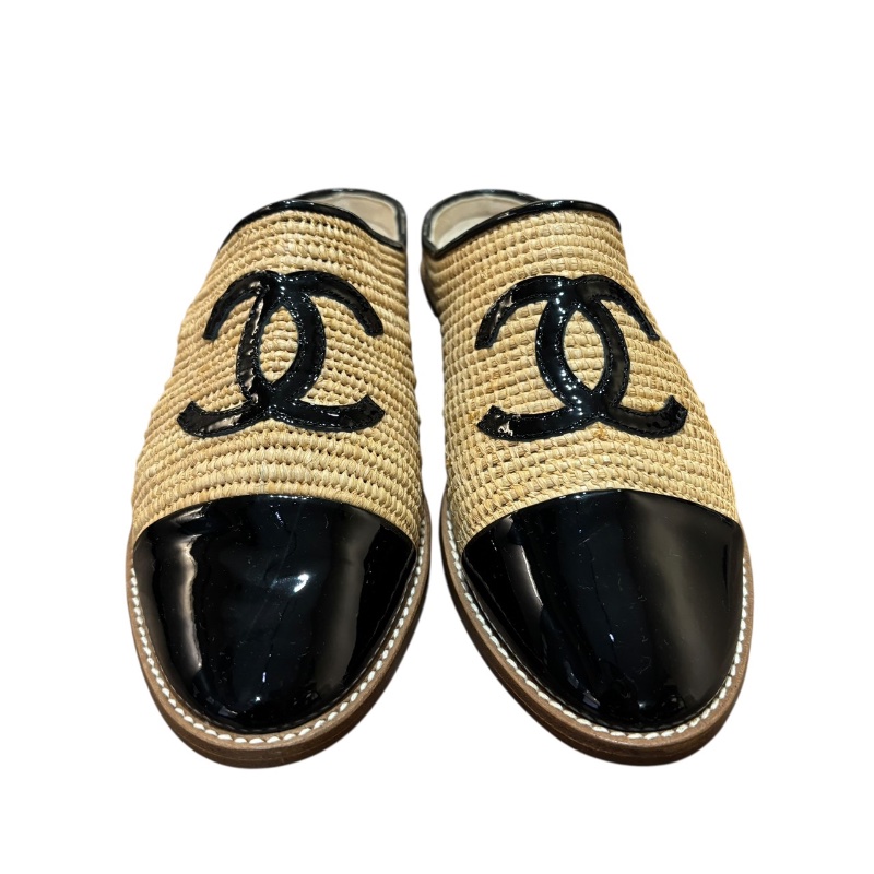 【美收精品】CHANEL 茶色編織平底鞋 4-734-0